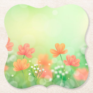 Realistic Blurred Spring Background-52374 Paper Coaster