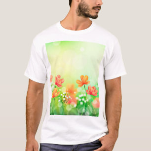 Realistic Blurred Spring Background-52374 T-Shirt
