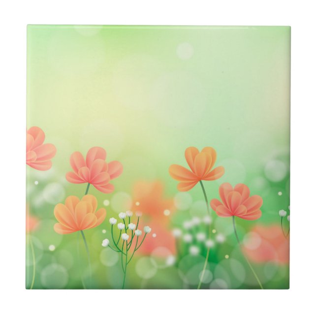 Realistic Blurred Spring Background-52374 Tile (Front)