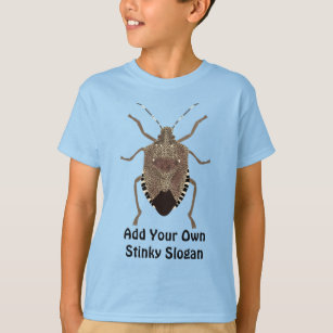 Realistic Brown Stink Bug Graphic Custom Message T-Shirt