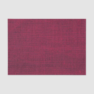 Realistic Burlap Rustic Simple Magenta Burgundy Tissue Paper
