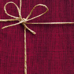 Realistic Burlap Rustic Simple Magenta Burgundy Wrapping Paper<br><div class="desc">Simple and rustic burlap style pattern. Please note that there is no real burlap used in this design,  it's a digitally edited photography.</div>