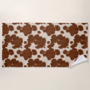 Realistic Calf Hide Pattern Beach Towel