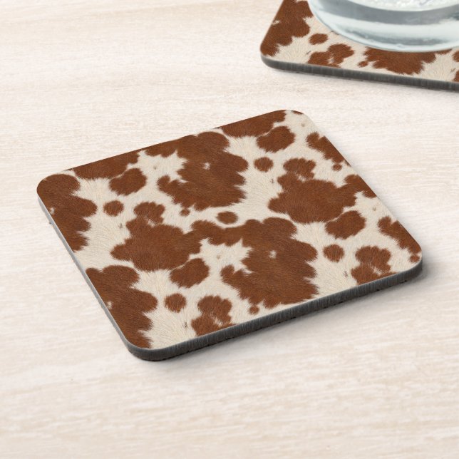 Realistic Calf Hide Pattern Coaster (Left Side)
