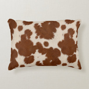 Realistic Calf Hide Pattern Decorative Cushion
