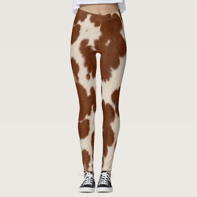 Realistic Calf Hide Pattern Leggings (Front)