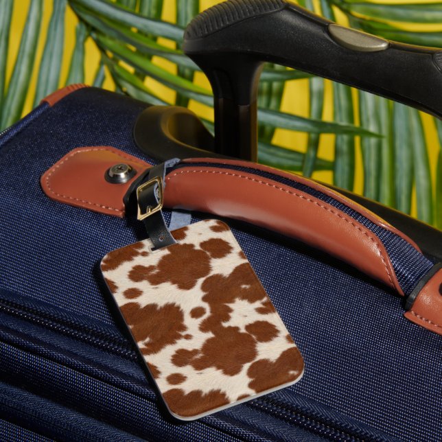 Realistic Calf Hide Pattern Luggage Tag (Front Insitu 1)