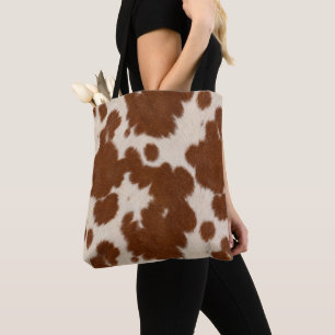 Realistic Calf Hide Pattern Tote Bag