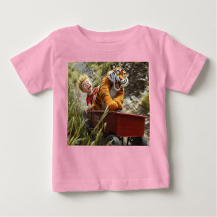 Realistic Calvin and Hobbes Baby Tee