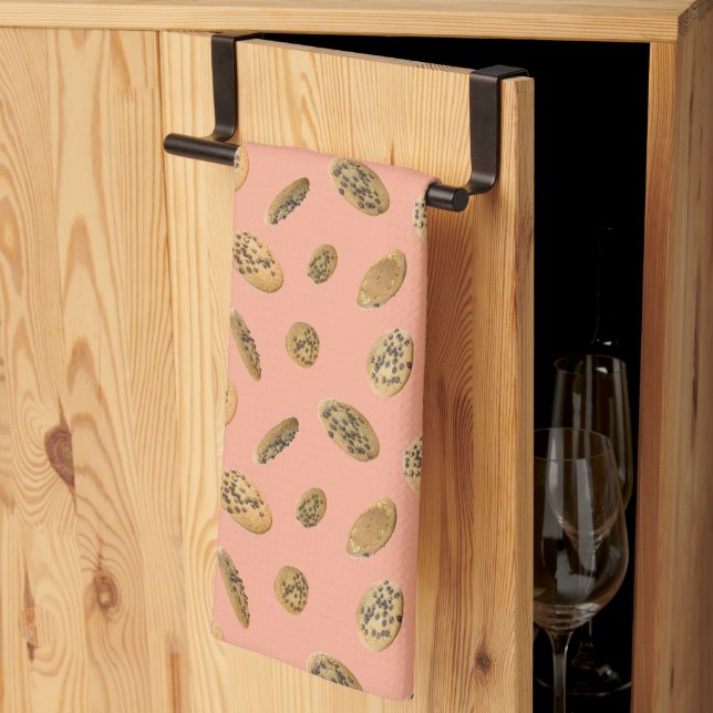 Realistic Chocolate Chip Cookie Kitchen Towel (Thirds Fold)