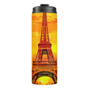 realistic colourful oil painting of Eiffel tower i Thermal Tumbler