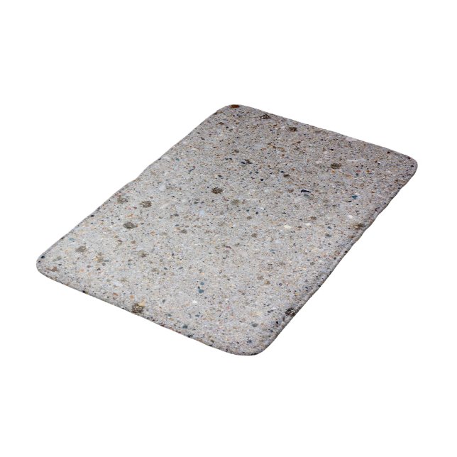 Realistic Concrete Surface Photograph Memory Foam Bath Mat (Angled)