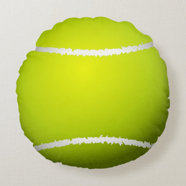 Realistic Cool Tennis Ball Round Cushion (Front)