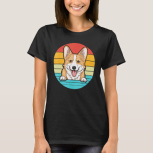 Realistic Corgi Dog Portrait Vintage 70s 80s 90s T-Shirt