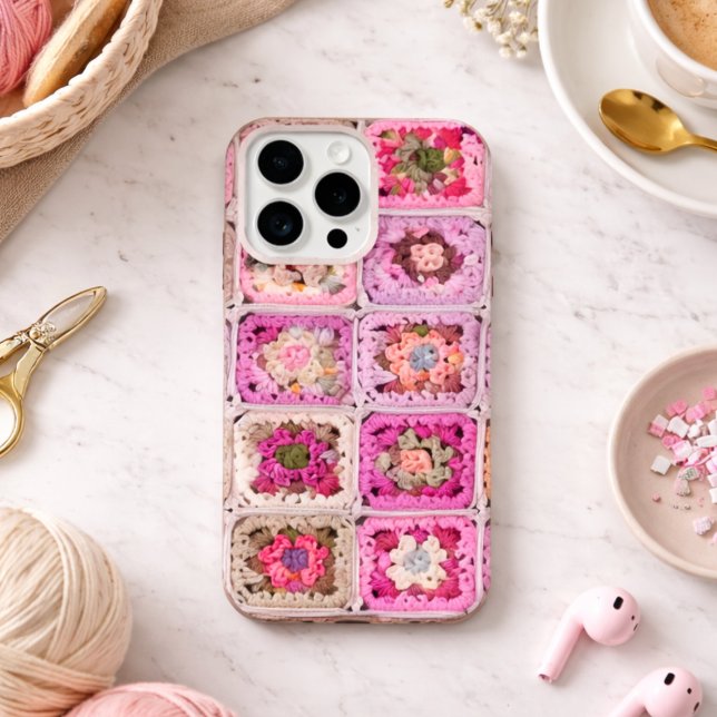 Realistic Crochet Granny Square iPhone Case (Creator Uploaded)