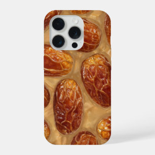 Realistic Date Fruit Membrane Macro Pattern iPhone 15 Pro Case