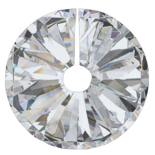 Realistic Diamond: 3D Close-Up Brushed Polyester Tree Skirt