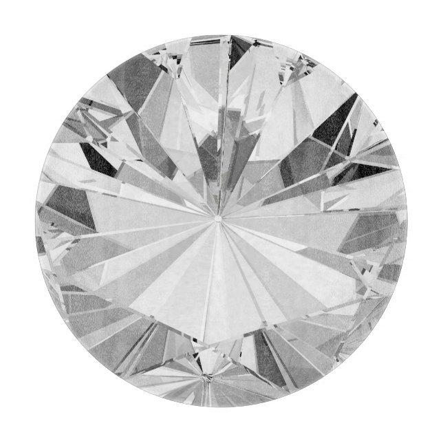 Realistic Diamond: 3D Texture Close-Up Cutting Board (Front)