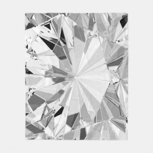 Realistic Diamond: 3D Texture Close-Up Fleece Blanket