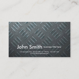 realistic diamondplate business card