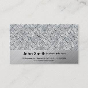 realistic diamondplate business card