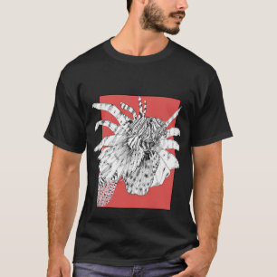 Realistic Fish Lionfish Illustration T-Shirt
