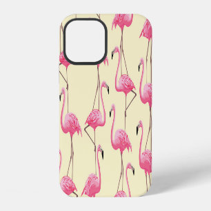 Realistic Flamingo Bird Vertical Pattern iPhone 12 Case