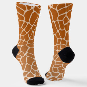 Realistic Giraffe Markings Whimsical Animal Legs Socks