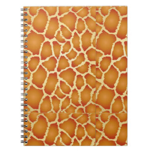Realistic Giraffe Skin Texture Pattern-60066 Notebook