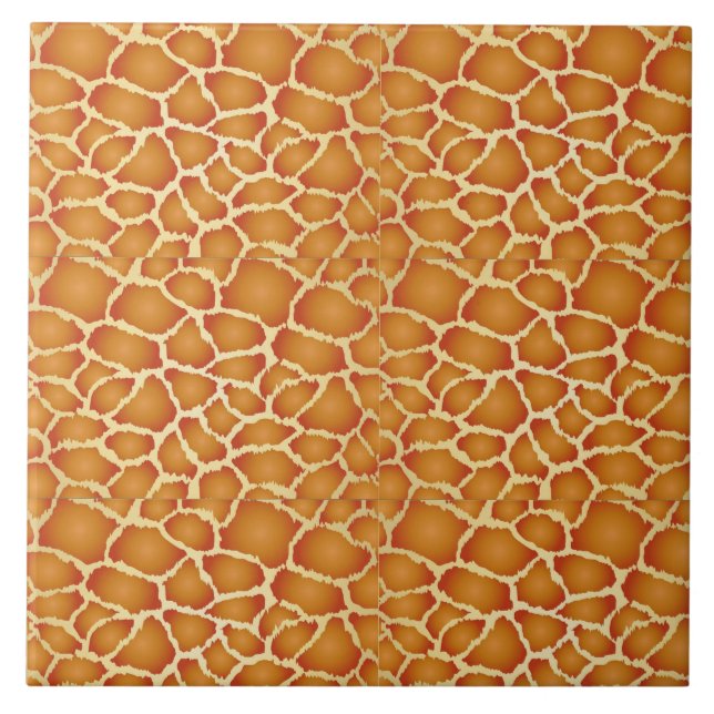 Realistic Giraffe Skin Texture Pattern-60066 Tile (Front)