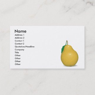realistic golden pear business card