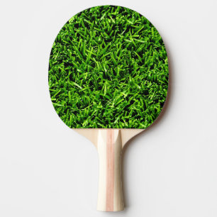 Realistic Grass Photo Texture Funny Bright Green Ping Pong Paddle
