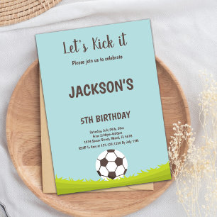 Realistic Green Field Party Theme Invitation