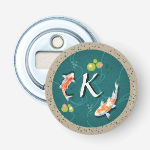 Realistic Green Japanese Koi Fish Pond Bottle Opener