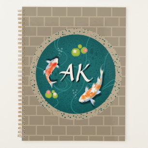 Realistic Green Japanese Koi Fish Pond Planner