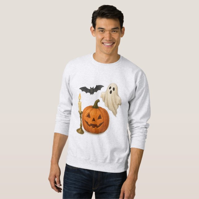  Realistic Halloween Sticker  Sweatshirt (Front Full)