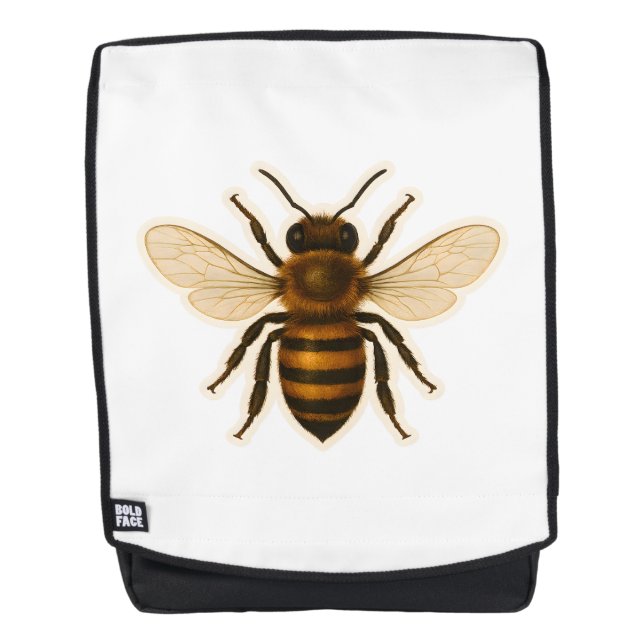 Realistic Honey Bee Design Backpack (Front)