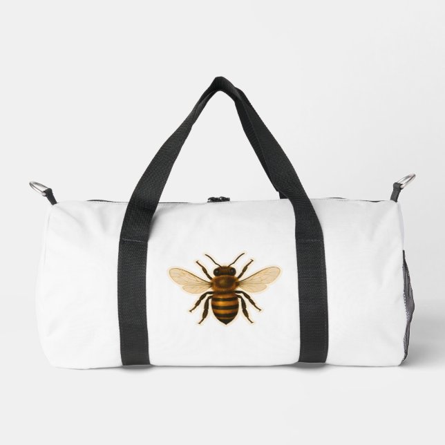 Realistic Honey Bee Design Duffle Bag (Front)
