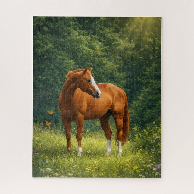 Realistic Horse Nature Jigsaw Puzzle (Vertical)