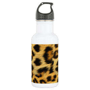 Realistic leopard fur print accessories - trendy 532 ml water bottle