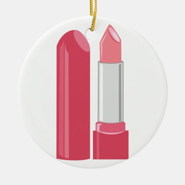 Realistic Lipstick Ceramic Tree Decoration (Front)