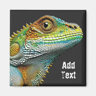 Realistic Lizard Iguana Personalised Magnet