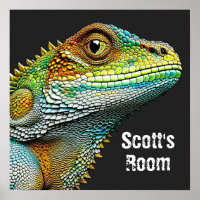 Realistic Lizard Iguana Personalised