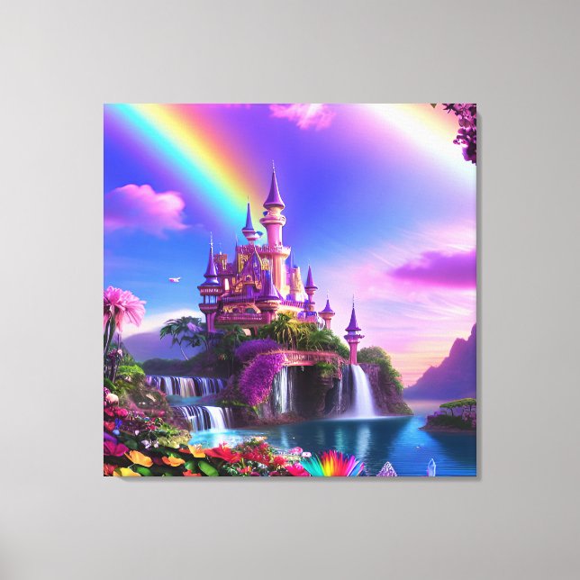 Realistic Magical Landscape Canvas Print (Front)