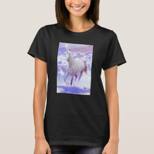 Realistic Magical Unicorn Running Through The Skie T-Shirt