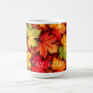 Realistic Maple Leaf Personalized Quote Autumn Mug