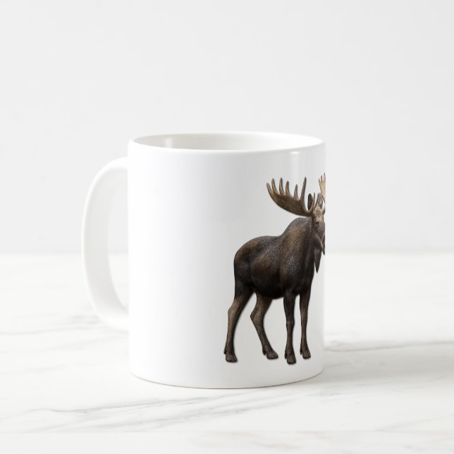 REALISTIC MOOSE DESIGN. SAMER BRASIL COFFEE MUG (Front Left)