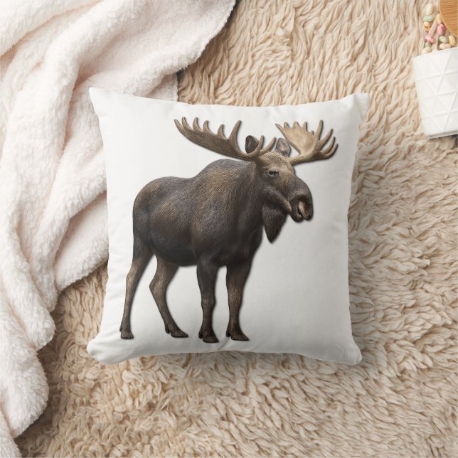 REALISTIC MOOSE DESIGN. SAMER BRASIL CUSHION (Blanket)