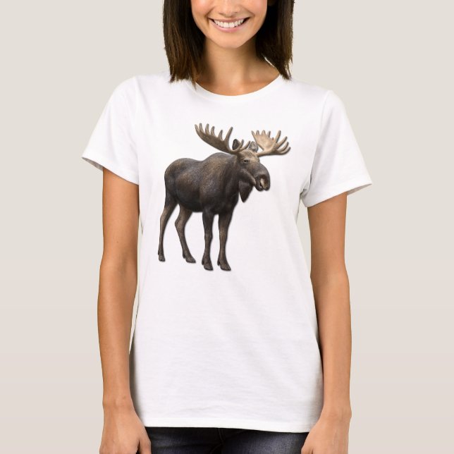 REALISTIC MOOSE DESIGN. SAMER BRASIL T-Shirt (Front)