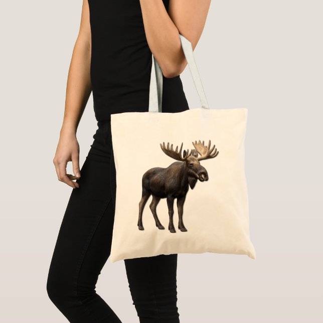 REALISTIC MOOSE DESIGN. SAMER BRASIL TOTE BAG (Front (Product))